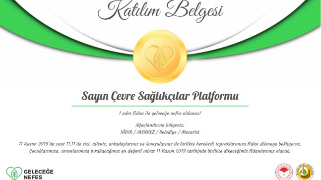 Platform Olarak Ağaç Dikme Kampanyasına Katıldık.